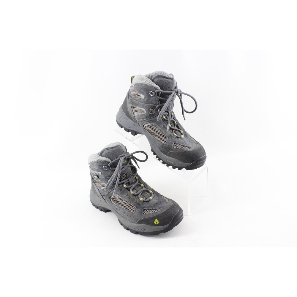 Vasque Ultra Dry Gray Leather Mid Waterproof Hiking Boots Youth Size 4 US 7213‎